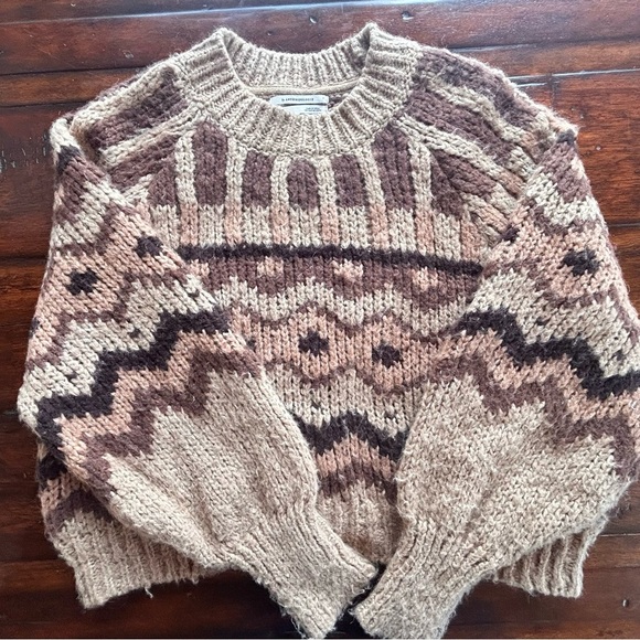 Anthropologie Geo Pullover Sweater Size Medium - Picture 1 of 6